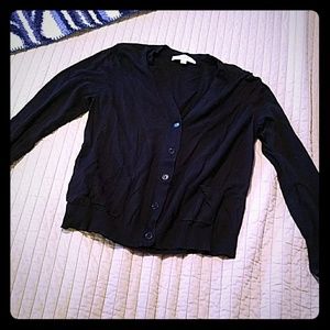 Black button up sweater Ann Taylor loft